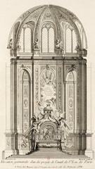 Juste Aurèle Meissonnier altar design project by Antoine Hérisset