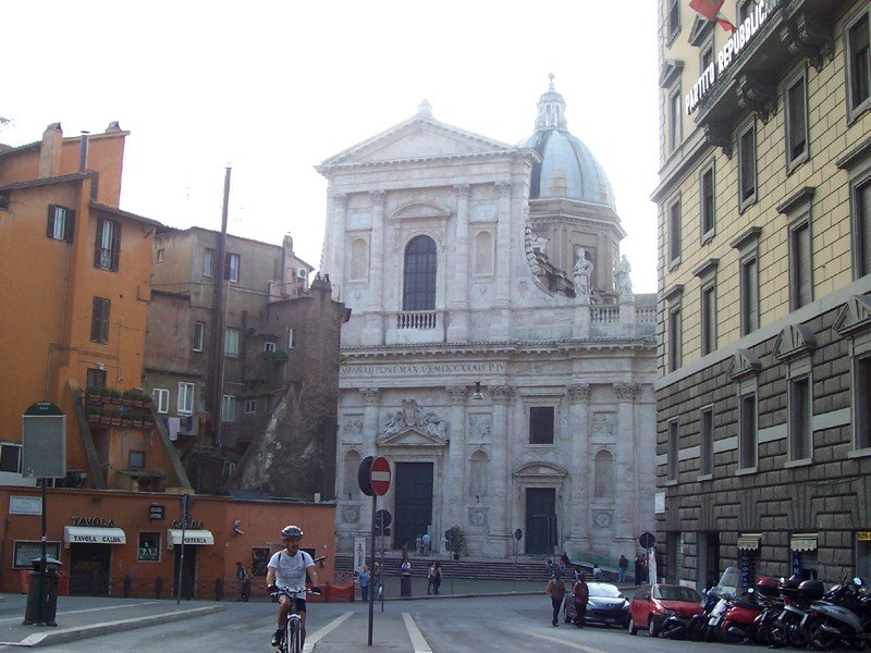 Exterior view of Chiesa di S. Giovanni dei Fiorentini church in Rome