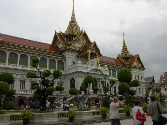 Royal Palace in Bangkok with traditional Thai architecture and golden spires