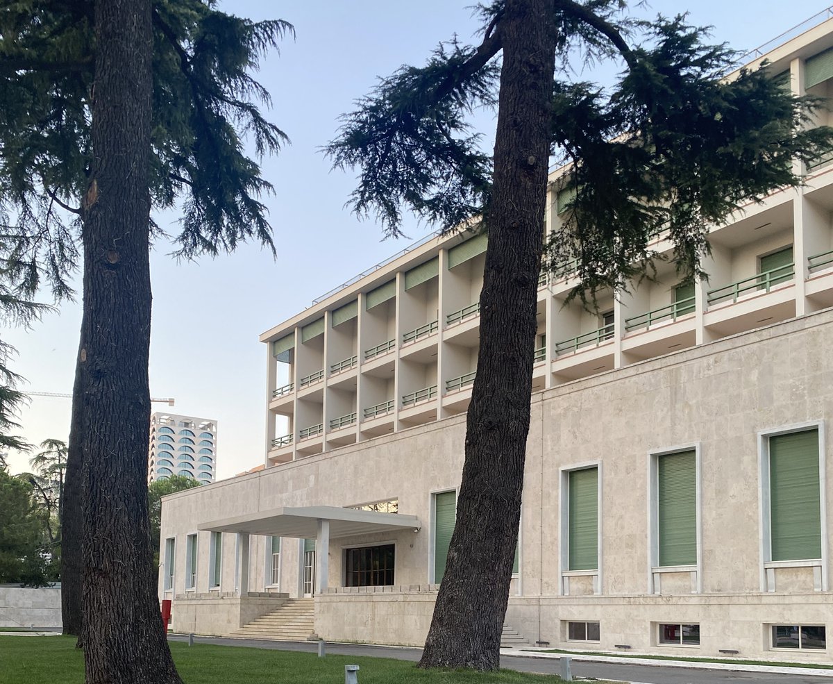 Renovated former Dajti Hotel in Tirana now hosting the Bank of Albania