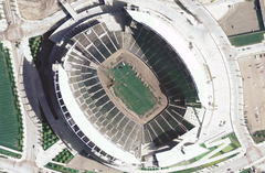 Aerial view of Monster Park with surrounding area captured by NASA World Wind