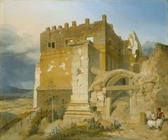Painting of a sunrise over the Acropolis in Athens