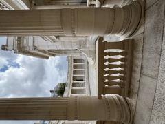 Interior courtyard of the Palais Galliera museum in Paris with classical architecture and statues