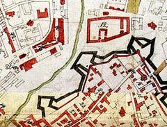 1760s map of Moscow showing Neglinnaya river valley, future site of Theater and Lubyanka squares