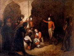 Painting depicting the finding of the body of Tippoo Sahib