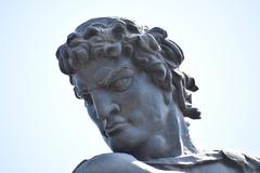 Close-up view of Sasuntsi Davit statue in Yerevan, Armenia