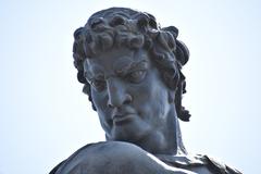 Close-up of Sasuntsi Davit statue in Yerevan, Armenia