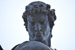 Sasuntsi Davit statue closeup in Yerevan Armenia