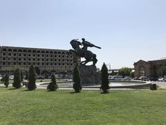 David of Sasun monument in Yerevan, Armenia