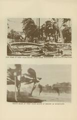 Aftermath of the 1928 Okeechobee Hurricane in Florida showing destroyed buildings and debris
