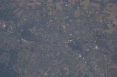 View of France from space taken during ISS Expedition 20 showing geographical features and coastlines