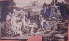 Drawing by Antoine Loignon Valenciennes sculptor mid 19th century