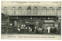 Vintage Félix Potin de Valenciennes store front with traditional signage