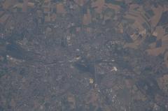 Satellite view of France from space showing clear geographical details