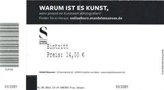 Admission ticket for Städel Museum in Frankfurt am Main