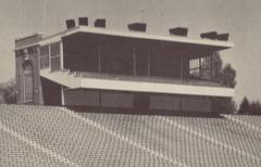 Historic view of a box seating area in Michigan Stadium from 1933