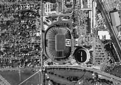 Satellite image of Michi Stadium captured by NASA World Wind