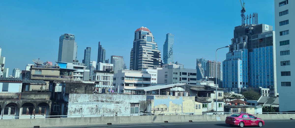 King Power MahaNakhon skyscraper with surrounding buildings in Khet Bang Rak, Bangkok