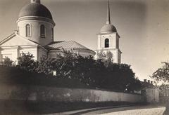 Historic street view of Vilnia with the Cathedral of the Holy Spirit from 1914