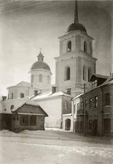 Historic view of Vilnia's Duchaŭskaja Street with the Cathedral of the Holy Spirit