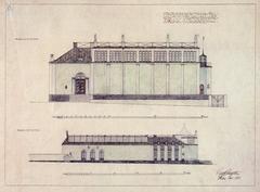 Facade drawings of Liljevalchs konsthall art gallery in Stockholm