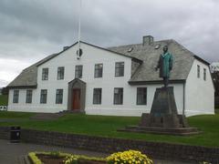 Exterior view of Stjórnarráðshúsið, the Cabinet House in Iceland