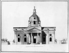 Exterior view of Johanneskyrkan (Saint John's Church) facing south, architectural drawing by Jean Eric Rehn from 1780