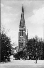 South exterior view of Johanneskyrkan church building with architectural details