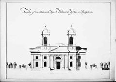 Johanneskyrkan Church south facade architectural proposal drawing