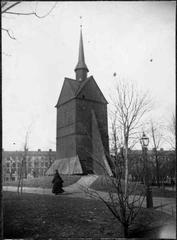 Bell tower of Johanneskyrkan (Saint John's Church) showing detailed architecture