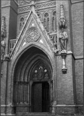 Southern view of Johanneskyrkan (Sankt Johannes kyrka) with the south portal visible