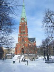 Sankt Johannes kyrka church building in February 2009 with clear sky