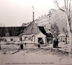 Old wooden church in Johannes Stockholm