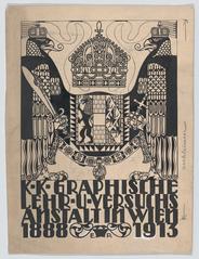 Cover design for the 25th anniversary publication of the Viennese Graphic Design School 1888-1913