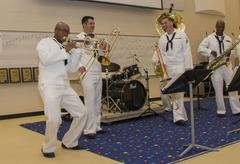 U.S. Fleet Forces Band The Navigators performing at Noblesville High School during Indianapolis Navy Week