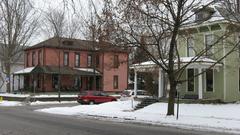 Houses on the southern side of the 1000 block of E. Logan Street in Noblesville, Indiana, part of the Conner Street Historic District