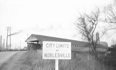 Historic border of Noblesville city in the 1910s