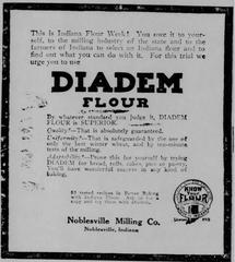 Vintage Diadem Flour advertisement by Noblesville Milling Company