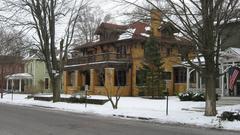 Historic houses on the southern side of the 1000 block of E. Logan Street in Noblesville, Indiana