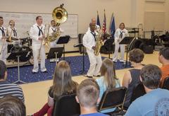 U.S. Fleet Forces Band The Navigators performing at Noblesville High School during Indianapolis Navy Week