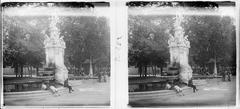 Statue of Apollo in a plaza in Madrid