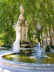 Fuente de Apolo sculpture and fountain on Paseo del Prado in Madrid