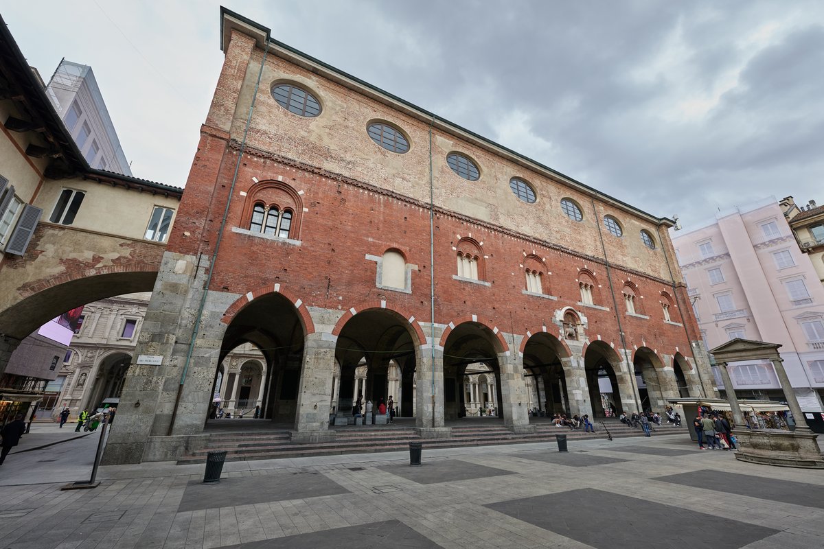 Palazzo della Ragione historic building in Milan Italy