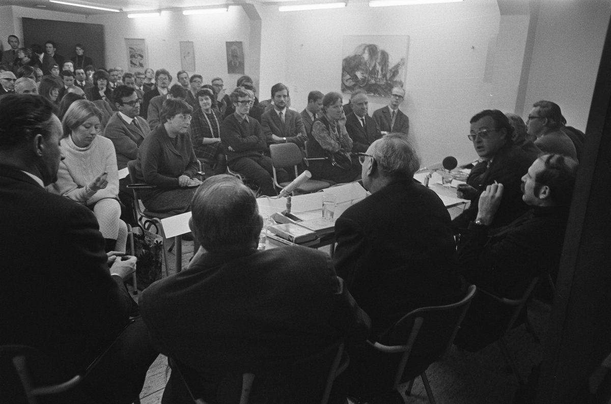Forum discussion on anti-Zionism and anti-Semitism at the Anne Frank House in Amsterdam, December 1969