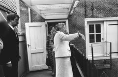 Queen Juliana during the tour at the reopening of the Anne Frank House exhibition space in Amsterdam on June 12, 1979