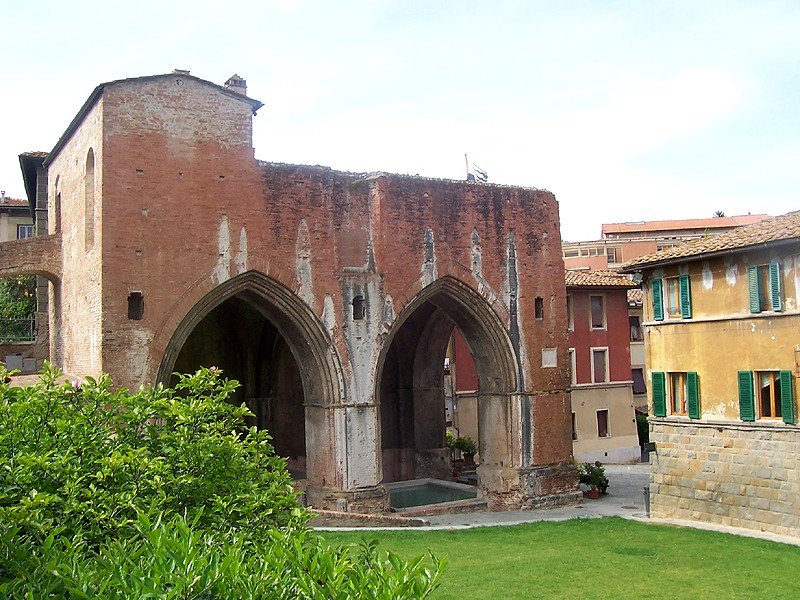 Historic Fonte Nuova fountain in Siena, Italy