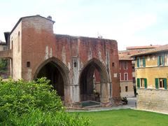 Historic Fonte Nuova fountain in Siena, Italy