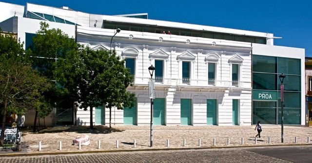 Facade of Fundación Proa building in La Boca, Buenos Aires