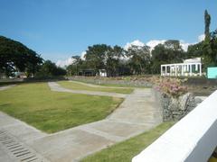Manila Memorial Park in Parañaque City with graves of Ninoy and Cory Aquino, main chapel and crematory along Dr. A. Santos Avenue