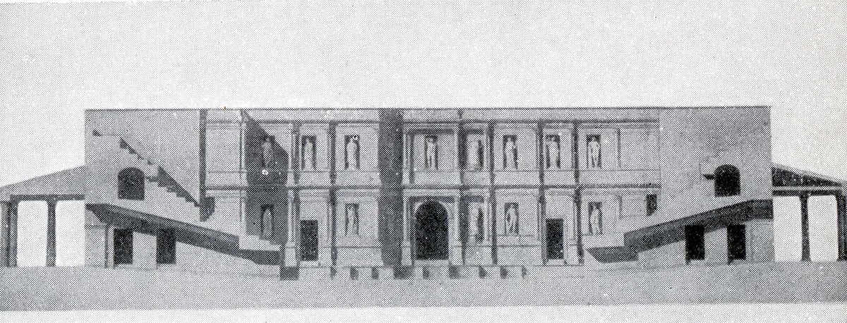 View of the stage of the Theatre of Herculaneum as illustrated by François Mazois